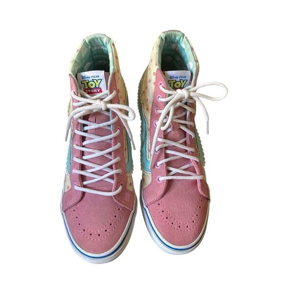 Vans Women's Pink and Cream High-Tops Size 5.5 - Picture 10 of 11